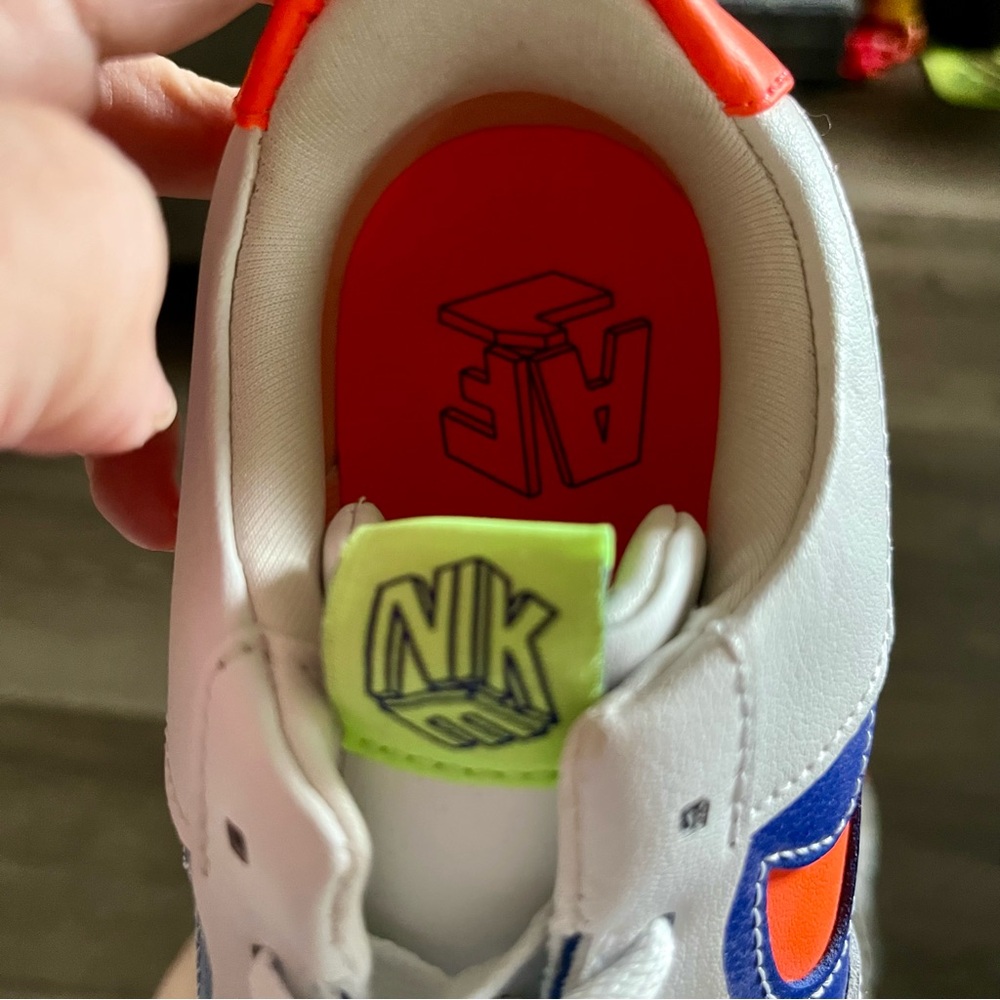 Nike Air Force 1 Pixel Summit White Concord Hyper Crimson Sneaker - Picture 8 of 11